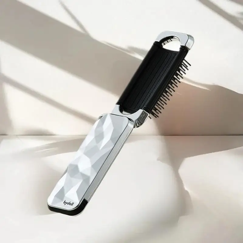 Mini cepillo de pelo 2 en 1, peine de masaje plegable, masaje de cabeza, peines de pelo portátiles antiestáticos, espejo, cojín de aire, peine para masaje del cuero cabelludo