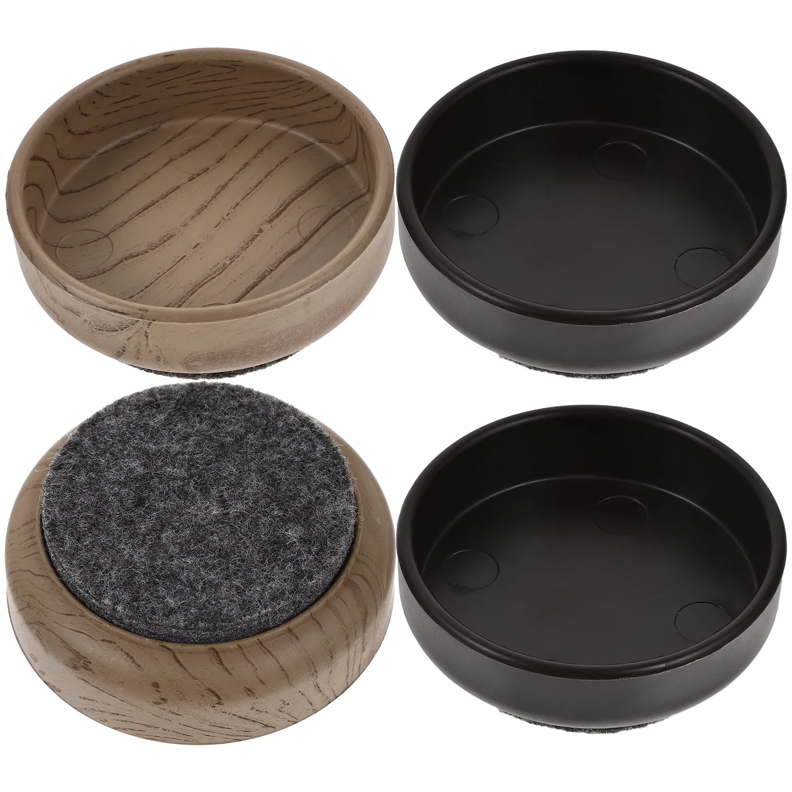 

4Pcs Wood Grain Furniture Leg Pads Durable Anti-Slip Chair Table Floor Protective Pads Scratch Resistant Coasters