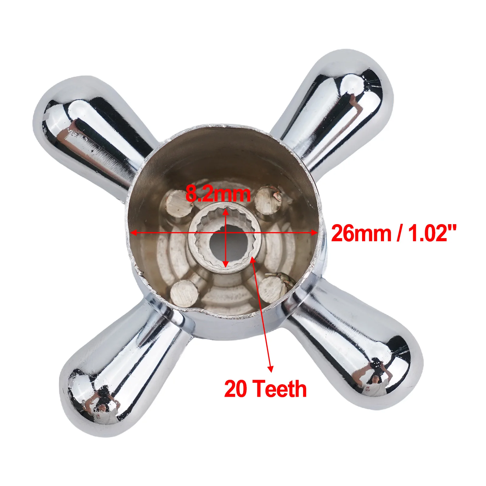 2PCS Faucet Knob Handles Alloy Replacement Tap Kit Basin Single Cold Faucet Handle Handwheel For Kitchen Bathroom Accessory