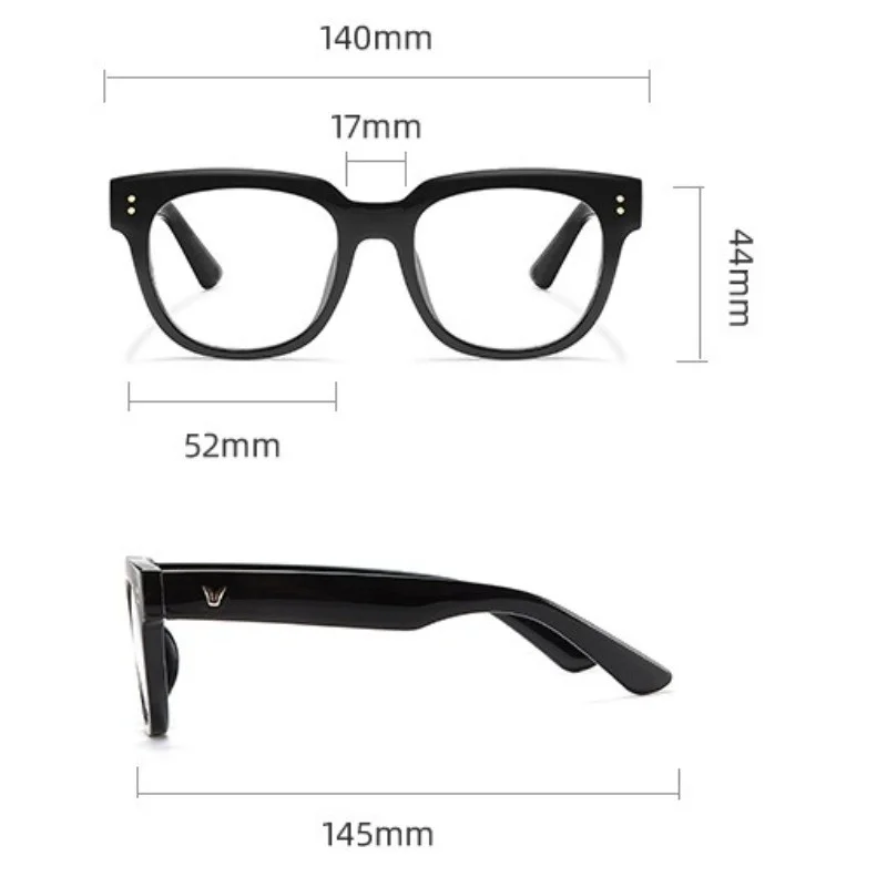 Anti-Strahlungs-Computerbrille für Damen und Herren, modische Brille, Metallbrille mit rundem Rahmen, Schwarz, Gold, Silber – Detail 6
