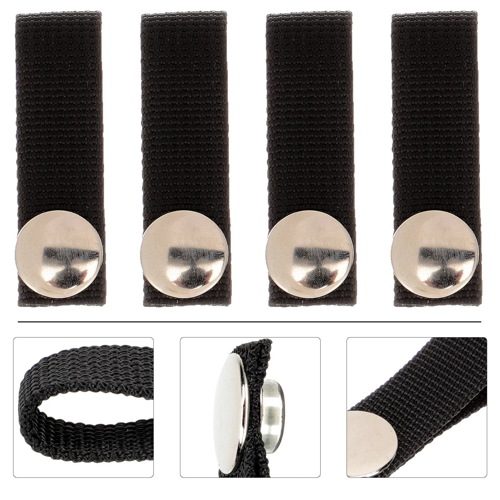 

4pcs Hockey Chin Replacement Polyester Safety Strap For Sports With Single Snap Detachable Elastic Hard Hat Accessory