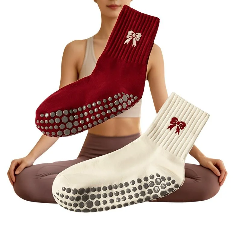 AttireTrove1 Pair Of Pilates Exercise Fitness Adult Dance Anti Slip Socks Leg Pressure Floor Yoga Socks view 6