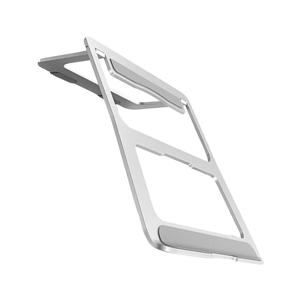 Hollow Foldable Laptop Stand Aluminum Alloy Sturdy Triangle Frame Ergonomic 18 Degree Angle Heat Dissipation Pc Notebook Holder