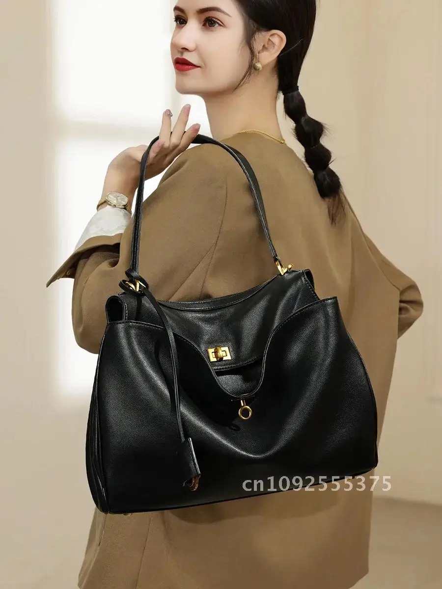 2024 new rodeobag crossbody cowhide tote bag  kellybag  large capacity high-end feeling handbag