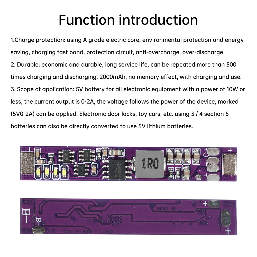 1-5Pcs Mini DC 5V 2A Lithium Battery Charging Board 18650 Lithium Battery Boost Charging And Discharging Integrated Module