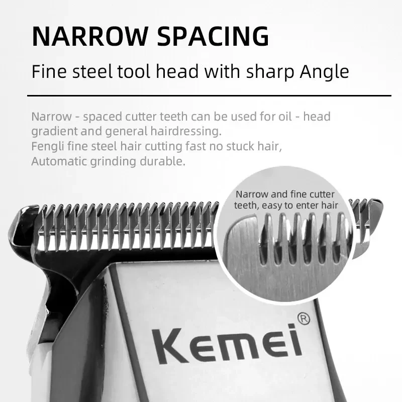 Kemei KM-5027 Cutting Hairs Silent Hair Clippers Hair Trimmer Rechargeable Hair Trimmer for Men Kemei Hair Clippers Men