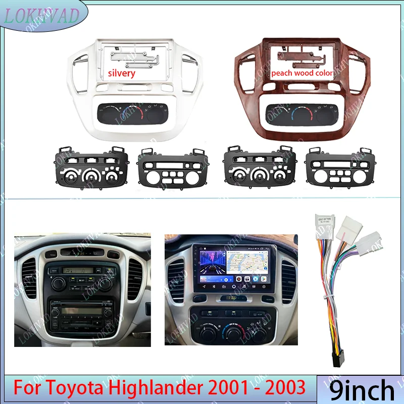 

Для TOYOTA HIGHLANDER 2001-2003 9-дюймовый автомобильный DVD-радио Android Хост-динамик декодер cd MP3 MP5 фасция аудио видеорамка Радиопанель