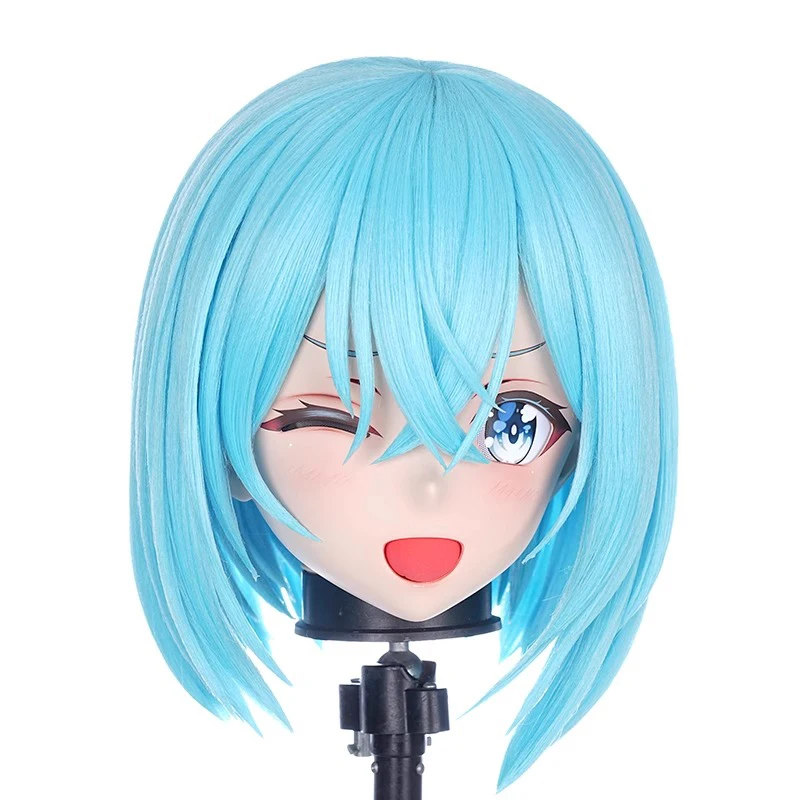 اليدوية تخصيص كامل عقال قفل دمية شخصية كرتونية كيغ تأثيري Kigurumi قناع الراتنج انمي ياباني أقنعة Kigurumi