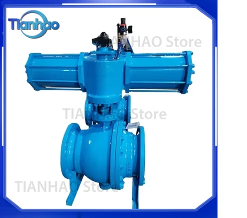 Customizable Stainless Steel Pneumatic Ball Valve Side Mounted Eccentric Hemisphere Valve Water Gray Tilt Type Q41F46 for 1/4