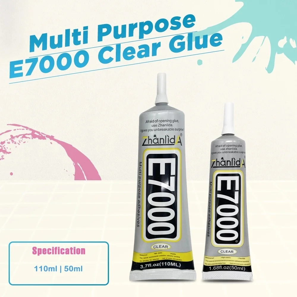 

Transparent Super Glue E7000 for Fabric, Plush Toy, Crafts DIY Tools Slow-dry Adhesive--50/110ml