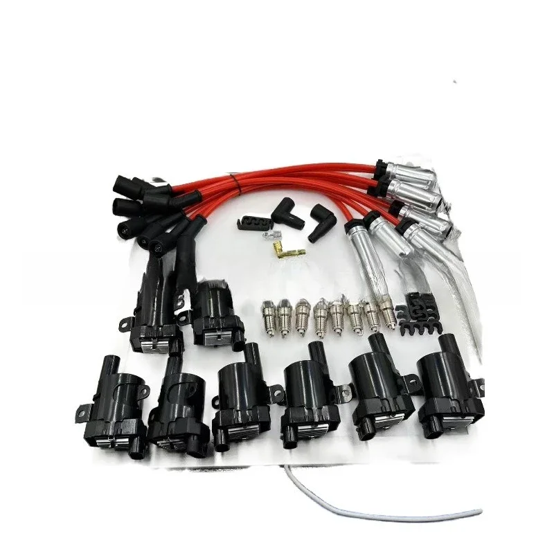 8 UF262 ignition coils + spark plugs + wires for ChevySilverado1500 2500