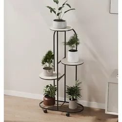 Étagère à fleurs multicouche sur pied, étagère de rangement minimaliste, support de pot sur pied, salon, balcon intérieur, maison