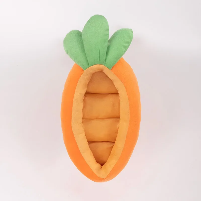 مناسبة لعش الكلاب الصغيرة للفصول الأربعة، الشركة المصنعة للألعاب الصغيرة على شكل جزرة مستقيمة، عش الحيوانات الأليفة مريح ولطيف للقطط