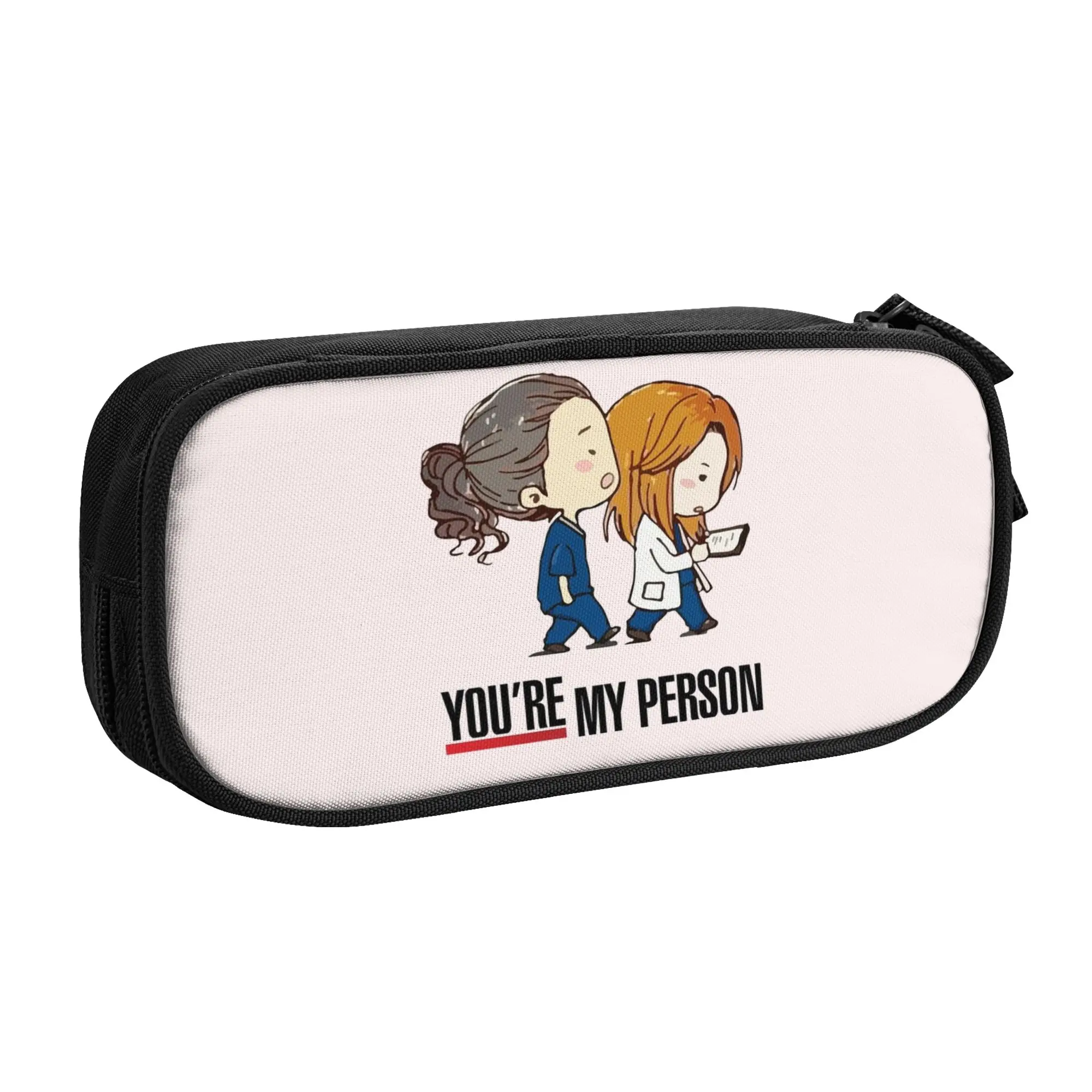 You Are My Person Grey's Anatomy Kawaii Pencil Case Girls Boys Large Capacity  Pencil Bag School Accessories