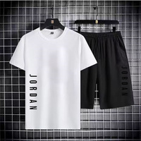 2025 summer fashion men's casual sports suit T-shirt shorts suit casual short sleeves suit jogging fitness clothing brand clothi