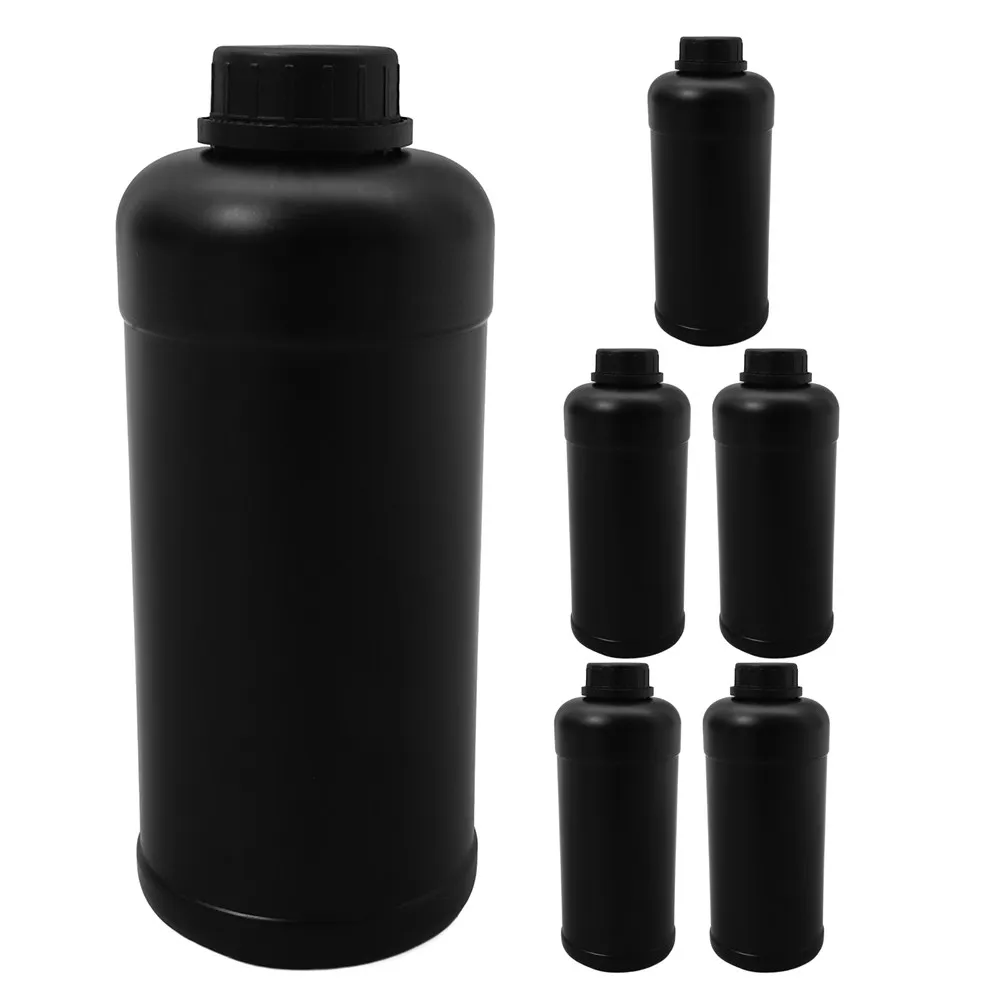 6Pcs Plastic Bottles Opaque Refillable Storage Containers Leakproof for Ink Chemical Samples Liquid Storage Refillable Bottles