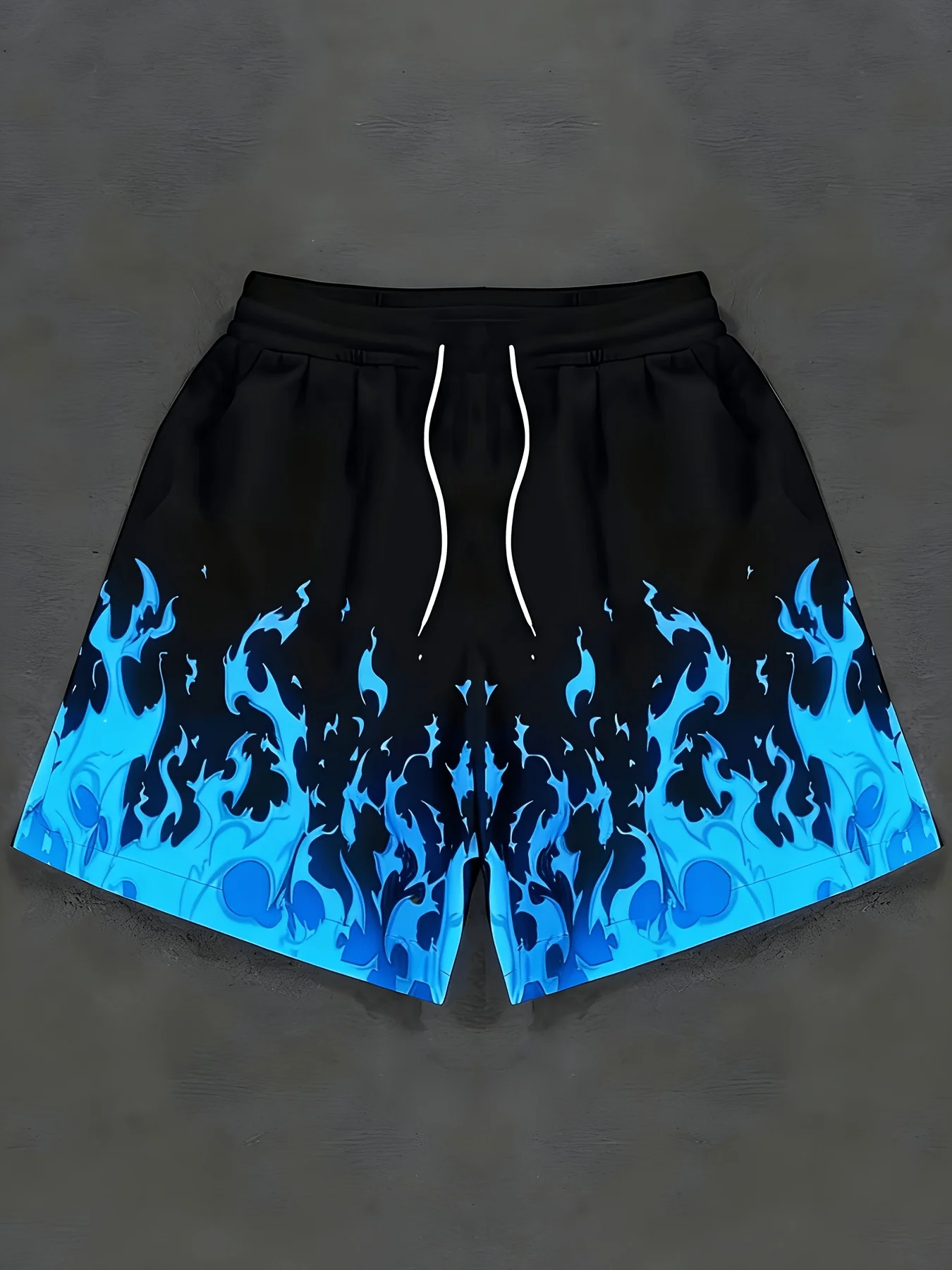 Classic Flame Cool 3D-gedruckte Herren-Shorts, Damen- und Kinder-Shorts, lockere, lässige Sommer-Strandshorts, lustige Sport-Shorts für Paare – Detail 5