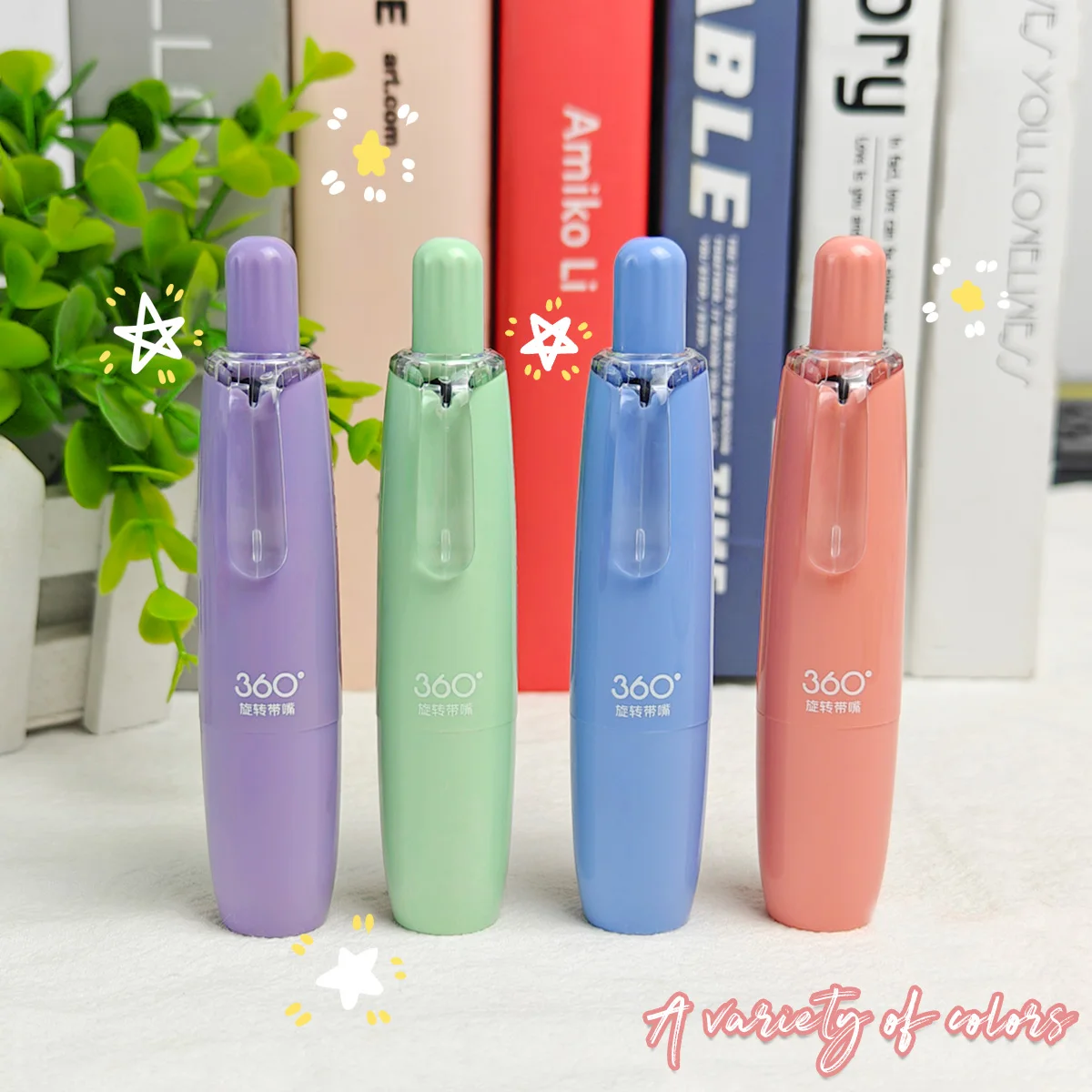 

Cute Morandi Color Correction Strap Cute White Press Type Correction Strap for Student Kids Correction Tools Office Supplies