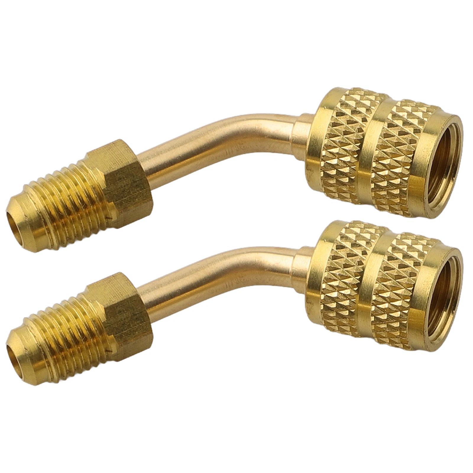 Mini Split Adapter SAE Male Flare Brass Air Conditioning Maintenance 45° Angle Access High-Quality Brass Reliable Performance