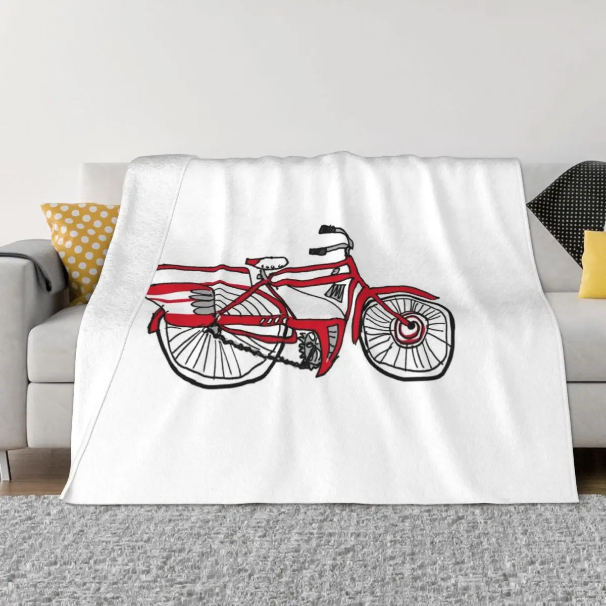 Pee Wee Herman's Bike Throw Blanket For Sofa Soft Big Blanket Blanket For Baby