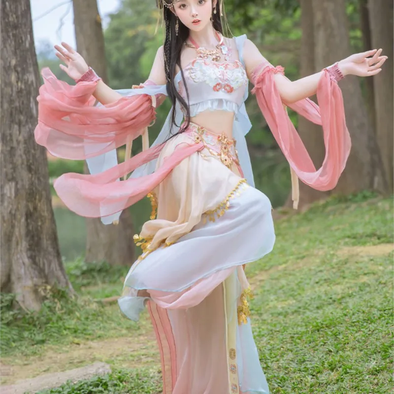 Dunhuang Apsara Hanfu Women's Exotic Dai Dance Performance Costume New Xishuangbanna Western Region Photo