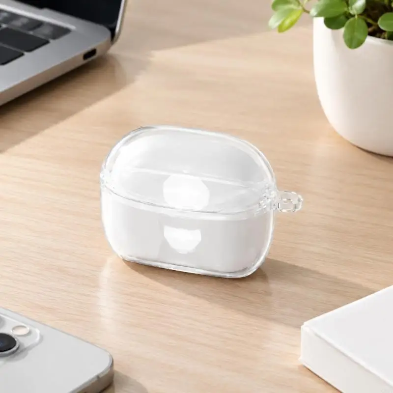 CORA Clip-Ready Clear Shell Cover for FreeClip 2 Collector Edition Charging Case, Form-Following Flexible Exterior with Carrying