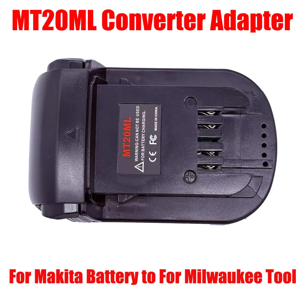 MT20ML Battery Adapter for Makita 18V/20V BL1830 BL1840 BL1860 BL1815 Li-Ion Battery,Converter Adapter for Milwaukee M&18 Tools