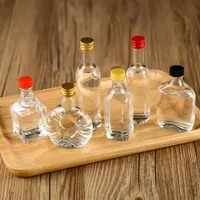 50ml Mini Whiskey Decanter - Lead-free Glass Bottle for Liquor | Small, Cute Design Ideal for Home Bars & Gifting