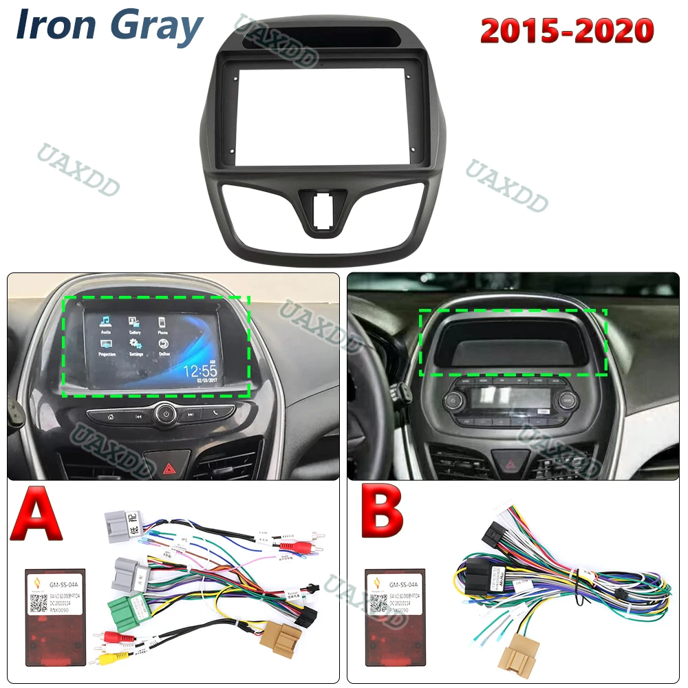 Radio Android stereo Harness navigation dashboard cable frame canbus For CHEVROLET 2015-2018 Daewoo Matiz Spark Baic Beat 9inch