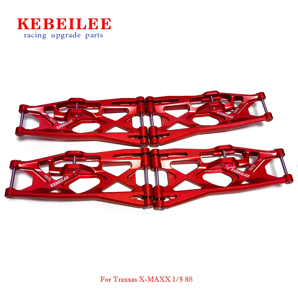 KEBEILEE CNC actualización aluminio 7075 brazos de suspensión inferiores para TRAXXAS X-MAXX 1/5 8S