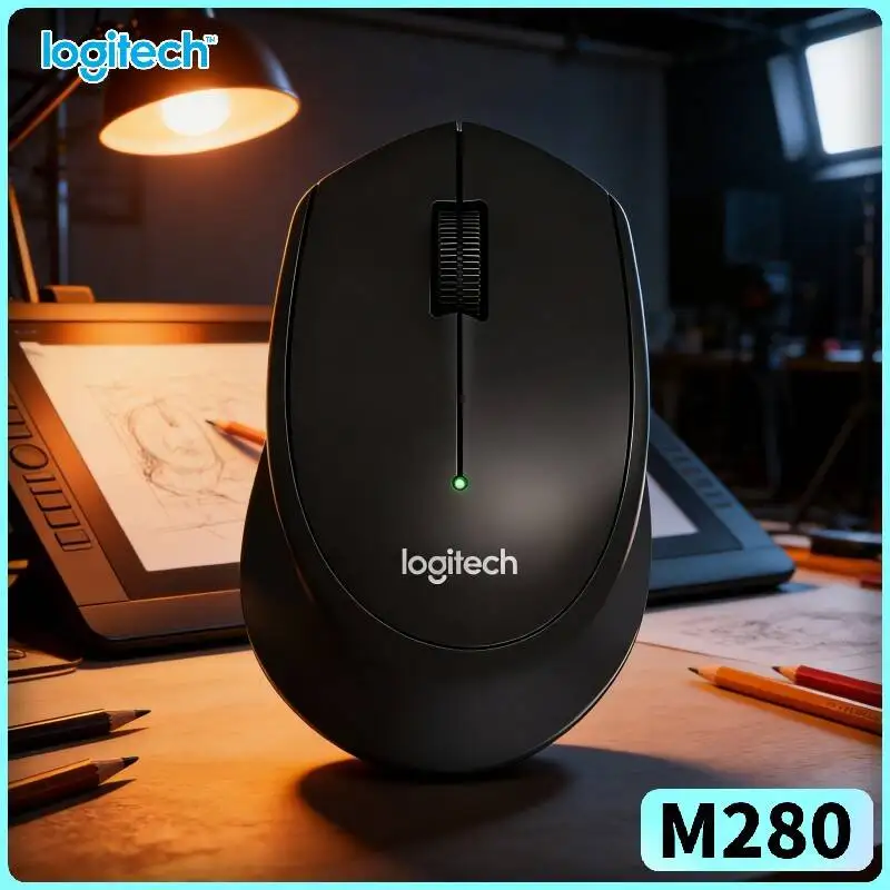 Logitech M280 Wireless Mouse 2.4GHz Nano Receiver 1000 DPI Comfort Secure Grip 18-Month Battery for Office PC Desktop