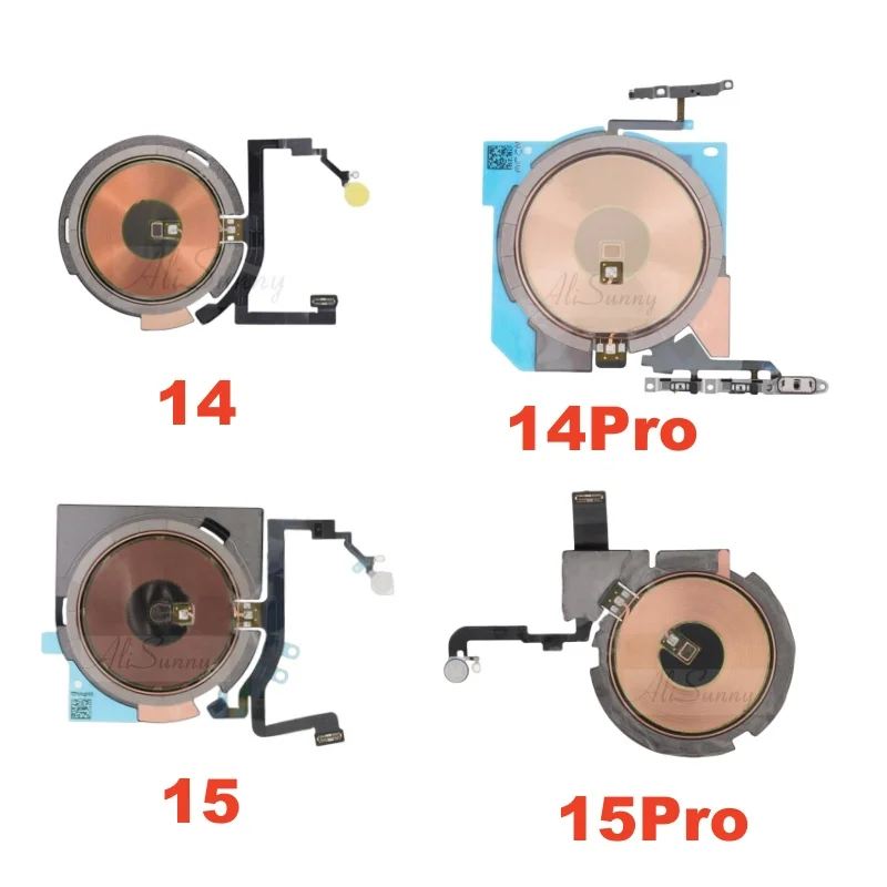 1pcs Wireless Charging Coil Flex Cable for iPhone 15 14 Plus 12 13 Pro Max Charger Panel Sticker WPC Pad Chip Volume Tape Parts