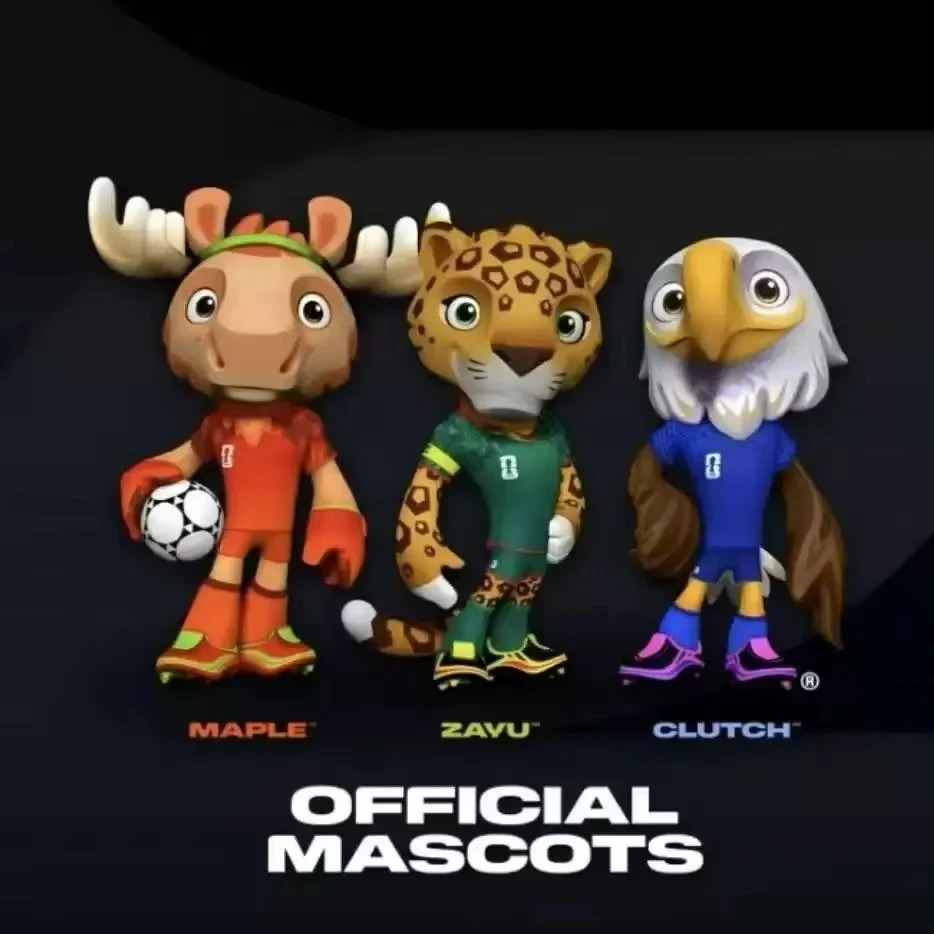 

Genuine 2026 US-Canada-Mexico Football Plush Toy Football Mascot Doll Doll Pendant Souvenir