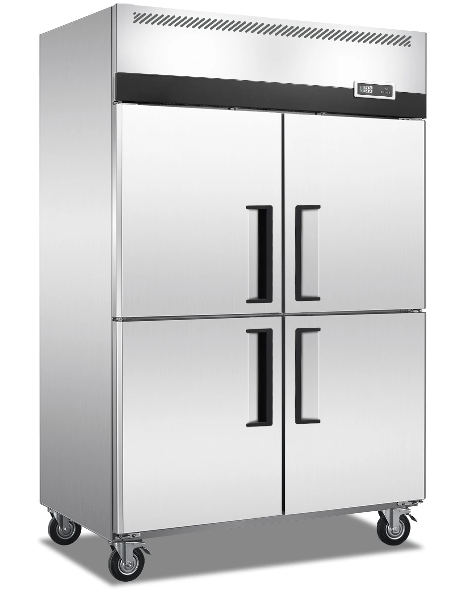 

Commercial Stainless Steel Refrigeration Equipment 4-Door Upright Freezer And Chiller For Hotels And Kitchens