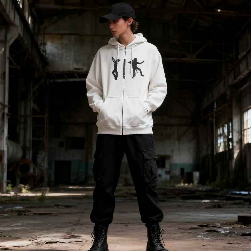 

Новые осенние и зимние толстовки в уличном стиле, уникальные куртки на молнии с принтом, свободные и теплые мужские и женские толстовки.