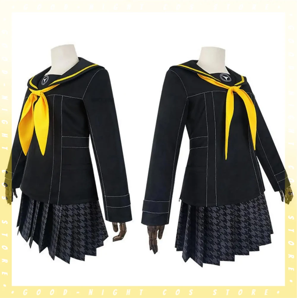 Game anime Persona 4 P4 Kujikawa Rise Cosplay Halloween party Costume+Wig Japanese JK school uniform dress Women sexy Halloween