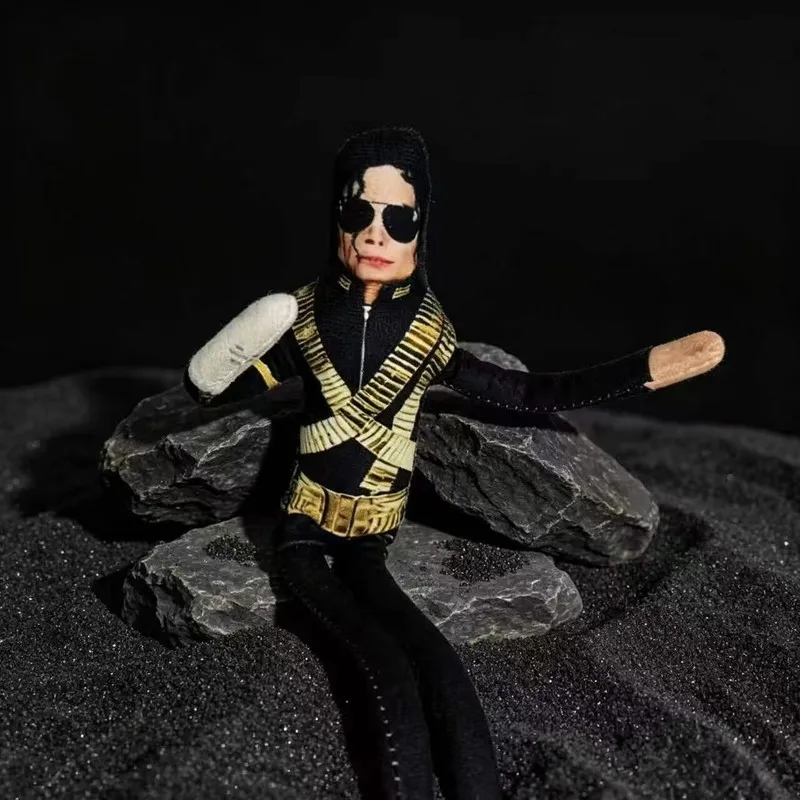 Hot In-Stock Michae Jackso Peripheral Abstract Internet Celebrity Doll with Built-in Wire for Shaping Creative Toys Gifts