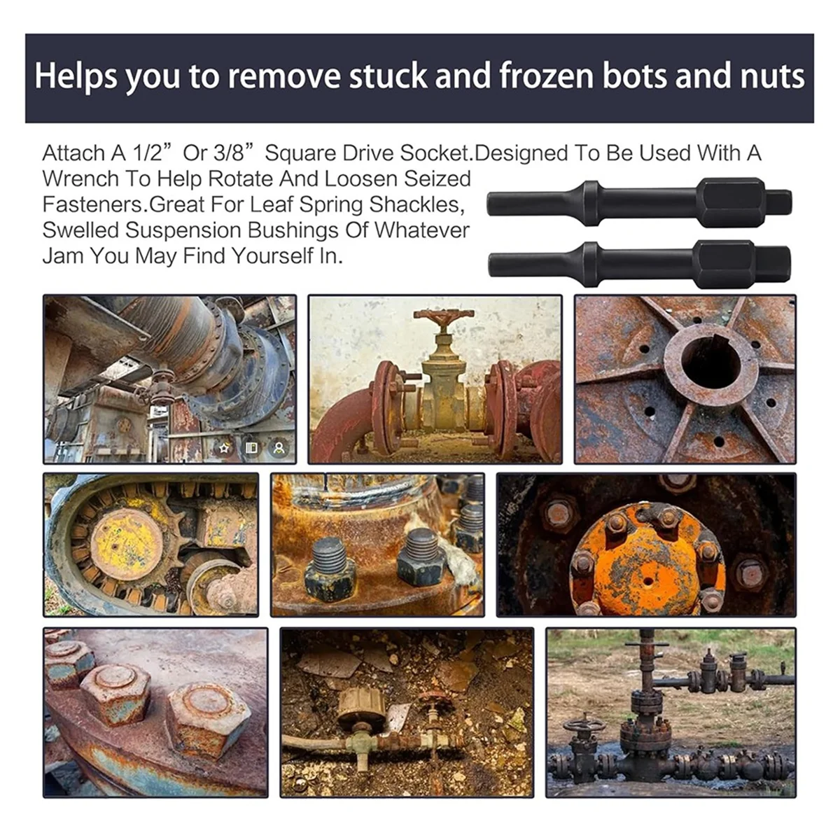 Kit de fuga de aparafusamento pneumático 32029, kit de cabeça de broca pneumática 37315 3/8 polegadas e 37316 1/2 polegadas Disjuntor de parafuso