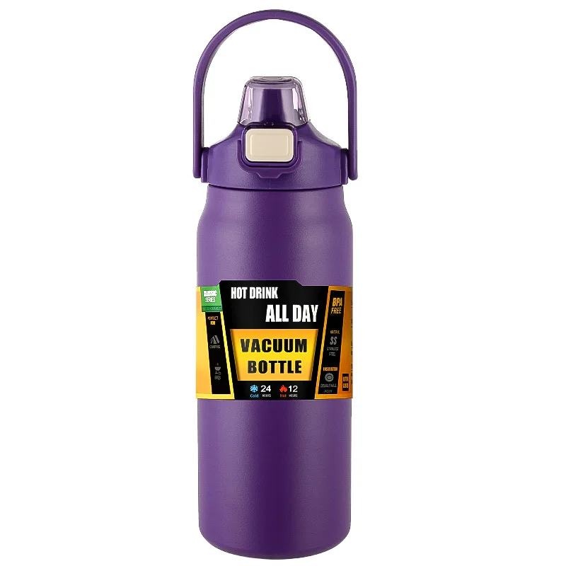 Draagbare thermoskan met rietje 304 roestvrij staal thermische mok Tumbler koffiekopje sport thermosflessen koud- en warmwaterkruik