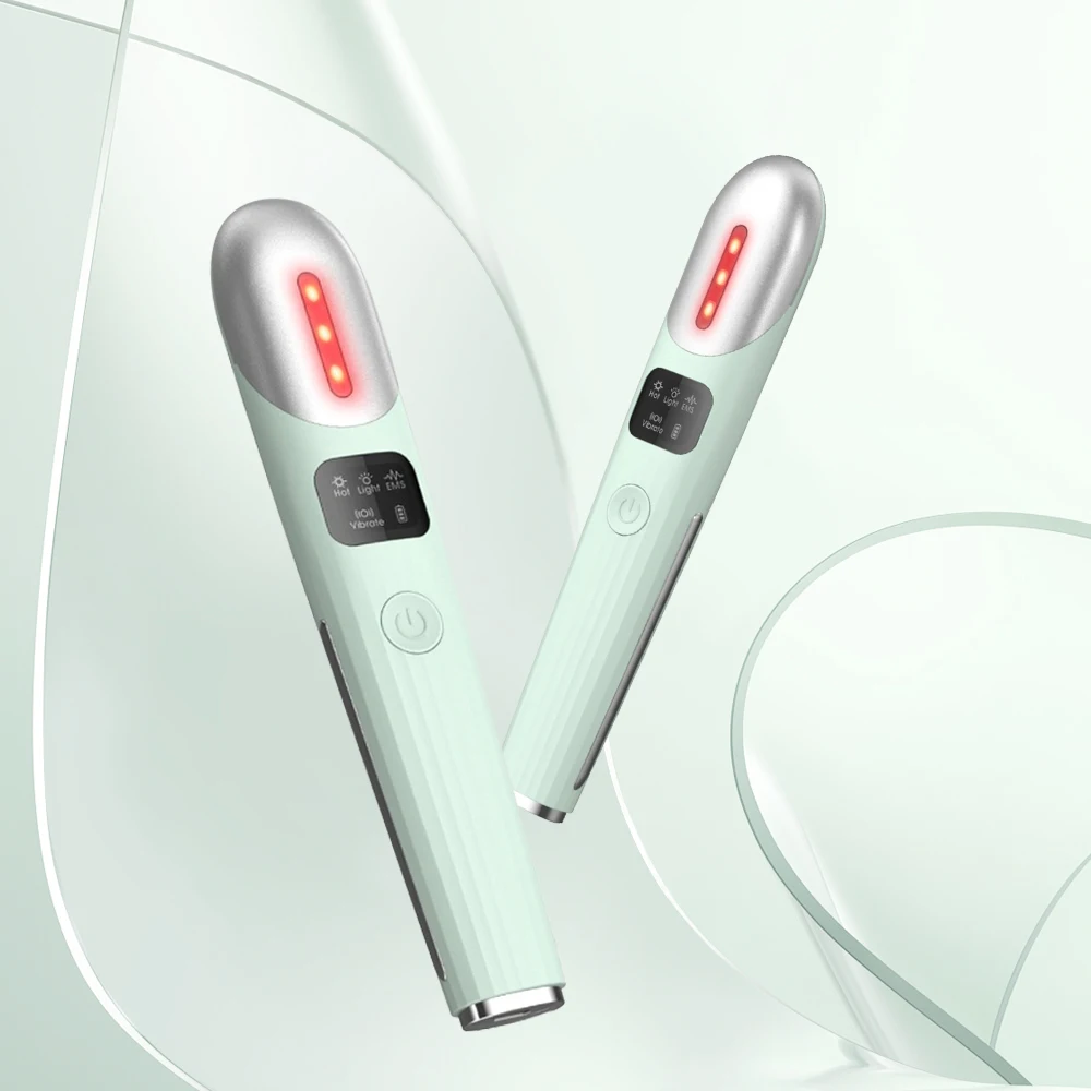 

Smart Library Home Use Anti-Wrinkle Eye Massage Wand Eye Tightening Electric Eye Massager With Red Light EMS Microcurrent