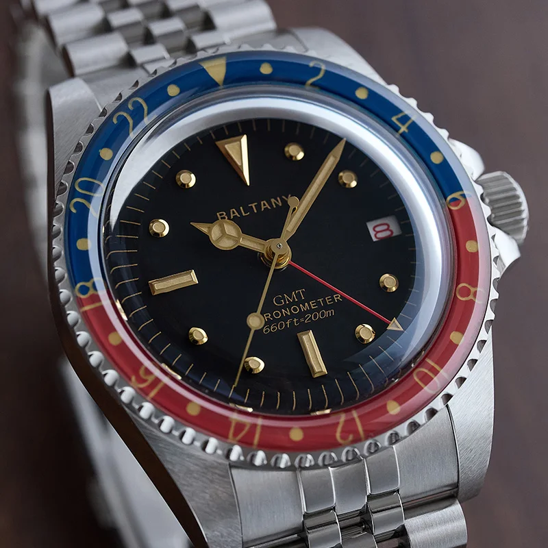 Baltany 1957s GMT Master Homage винтажные часы сменные купольные сапфировые браслеты из нержавеющей стали NH34 автоматические наручные часы мужские