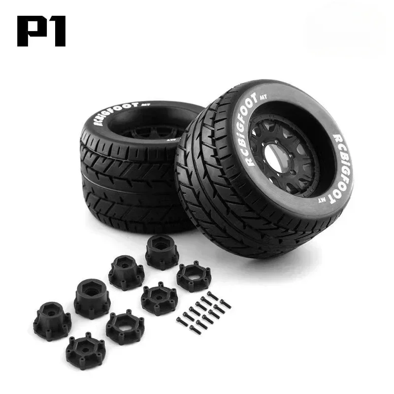 

2PCS For 1/8 Off-Road RC Car HPI Redcat Rovan Savage 165MM Monster Truck Wheels Rim Tire Set 12 14 17mm Hub Hex
