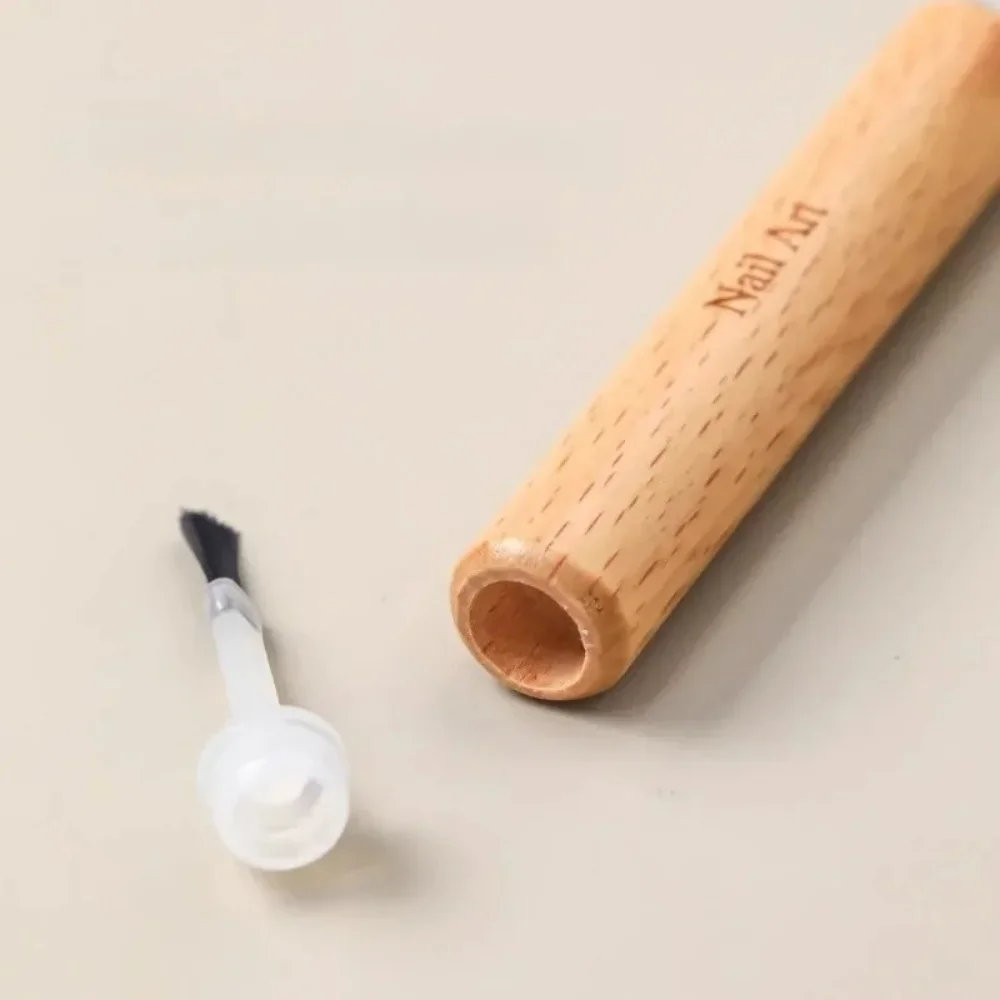 Nail Art Brush Set Multi-functional Replaceable Nail Art Brush Head with Detachable Wooden Gri Nail Polish Brushe Nail Art Tools gallery 1