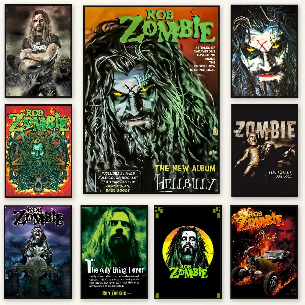 Metal singer Rob Zombie Poster Peel And Stick Indoor Bedroom Wall Decor Aesthetic Gift
