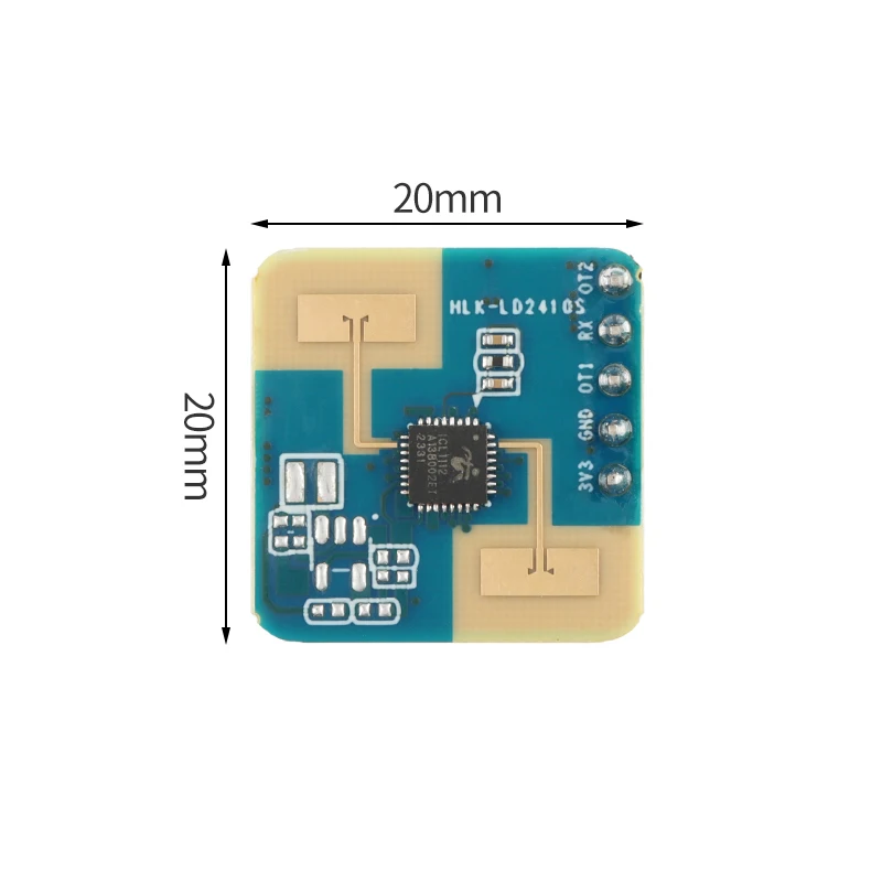 HLK-LD2410S 24G mmWave FMCW Millimeter MM Wave 8M Human Presence Status Radar Sensor Motion Detection Module LD2410S 3.3V 0.12mA