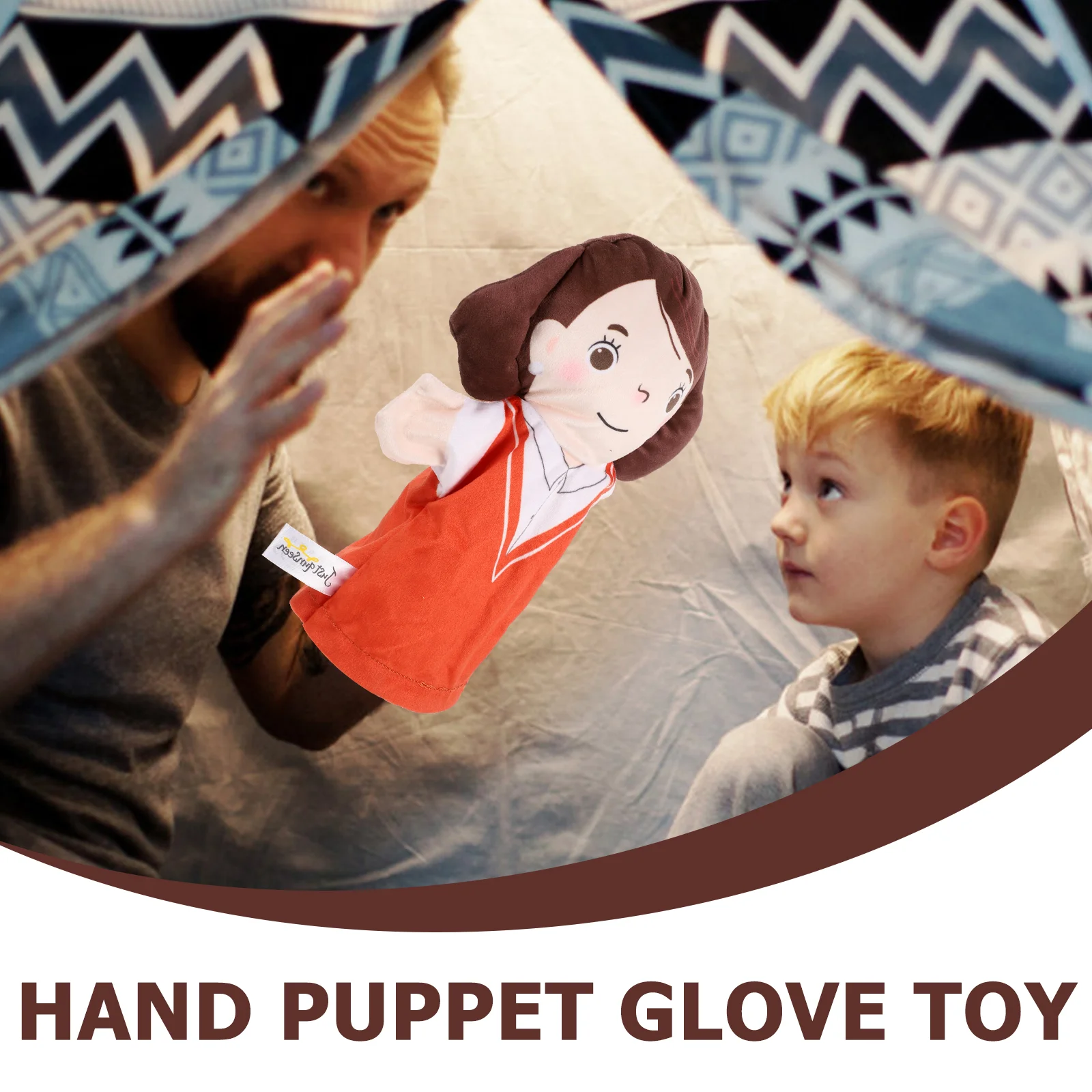 2 Pcs Toy Character Hand Puppet Lifelike Puppets for Adults Creative DIY Figure Puzzle 2500X2000X500CM Children Decorative