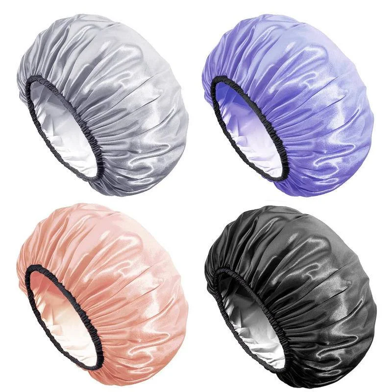 Çift katmanlı su geçirmez duş kap kullanımlık banyo saç kurutma şapka kadın erkek banyo pişirme için temizlik Salon kullanımı