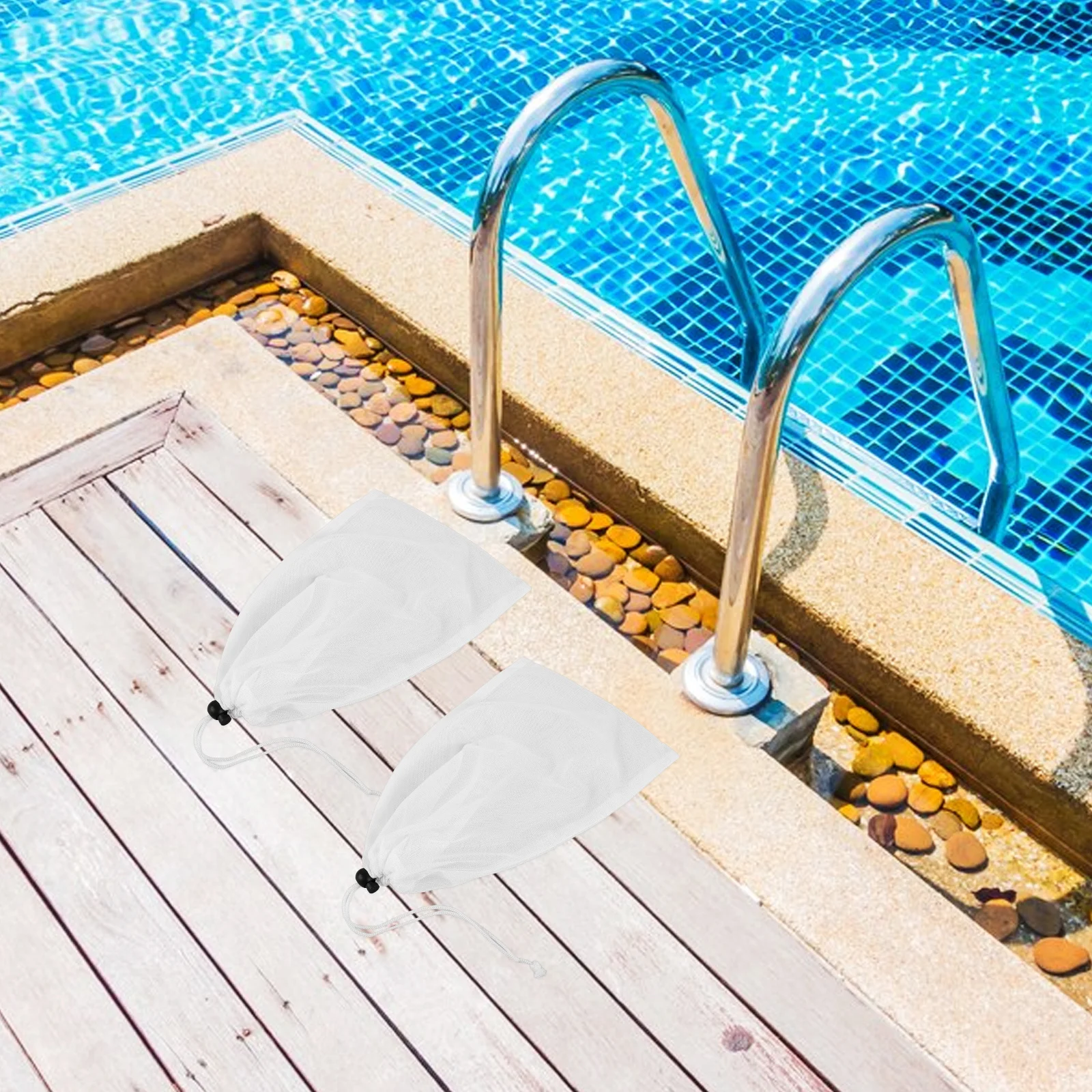 

4Pcs Pool Vacuum Replacement Mesh Bag Skimmer Socks Filter Leaf Net Bag for Pools Aquariums Ponds Debris Collection