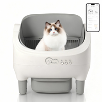 DOEL Open-Top Self Cleaning Cat Litter Box, Large Automatic Cat Litter Box w/ APP Control, 2.4G WiFi Olny, Includes Trash Bags