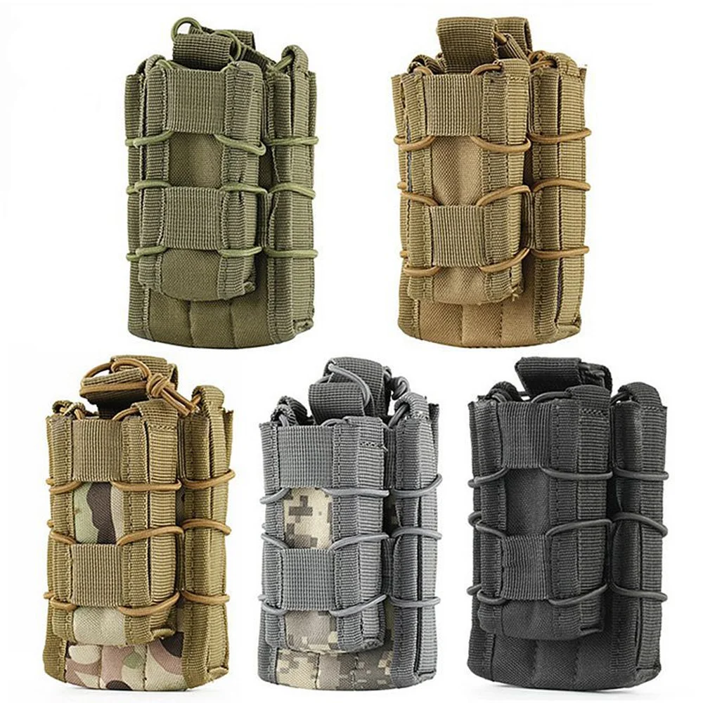 

Универсальный двойной подсумок для магазинов 9 мм и 5.56 мм, совместимый с MOLLE, быстросъемный, камуфляжный, тактический, QG385S